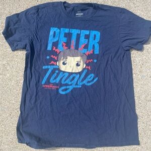 Peter Tingle Pop Spider-Man Authentic Marvel Graphic Vintage tee-Large
